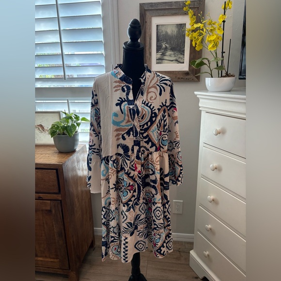 Dresses & Skirts - Tiered Tribal Print Dress, XL